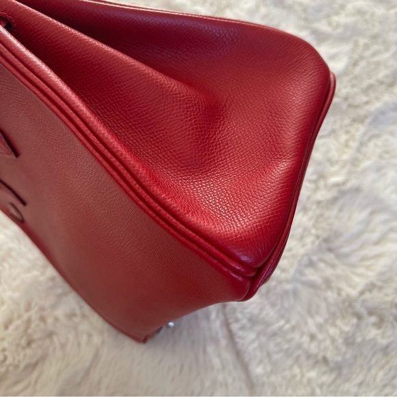 Sold HERMES BIRKIN 25 Epsom leather Rouge garance - Picture 5 of 15